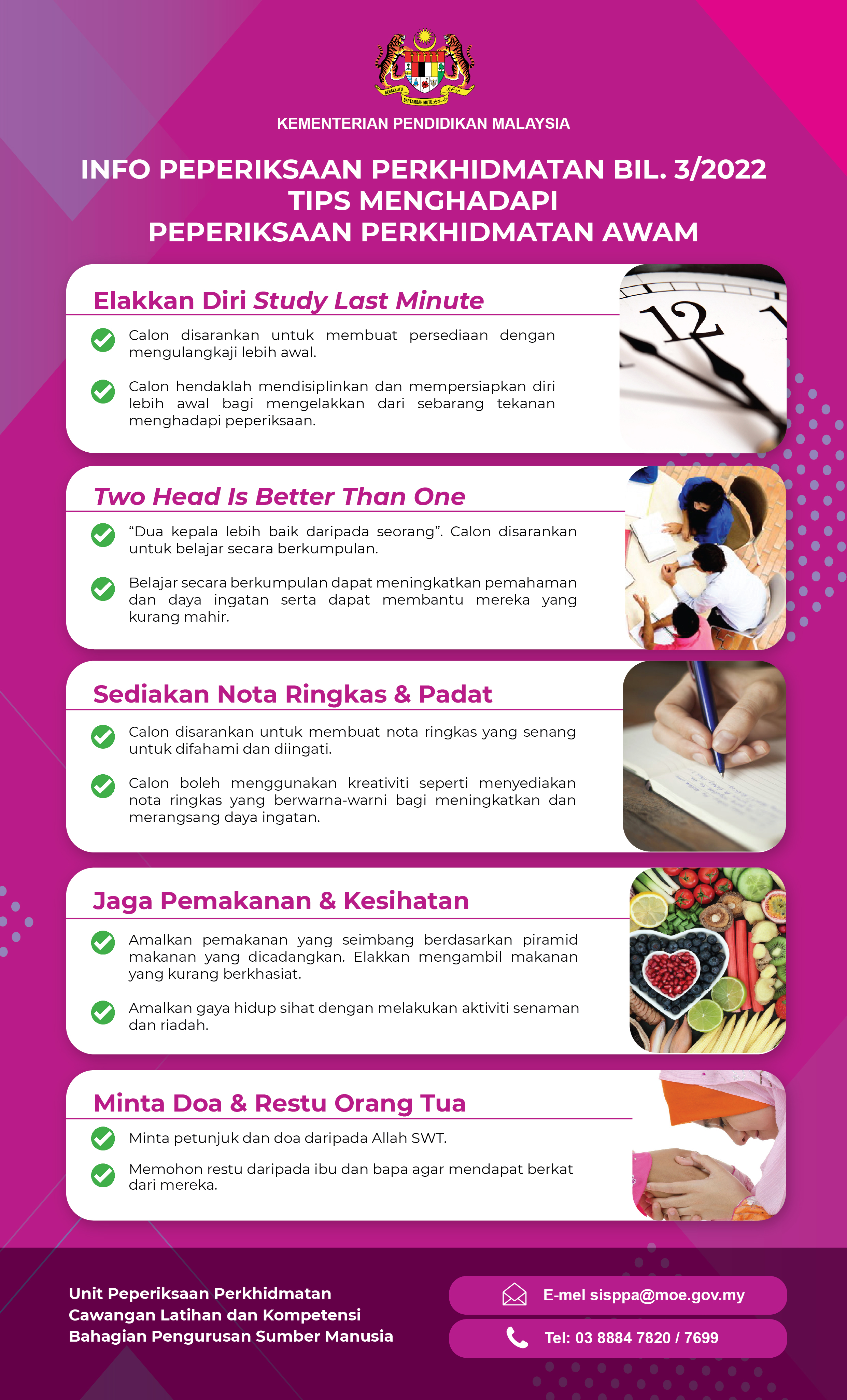 TIPS MENGHADAPI PEPERIKSAAN