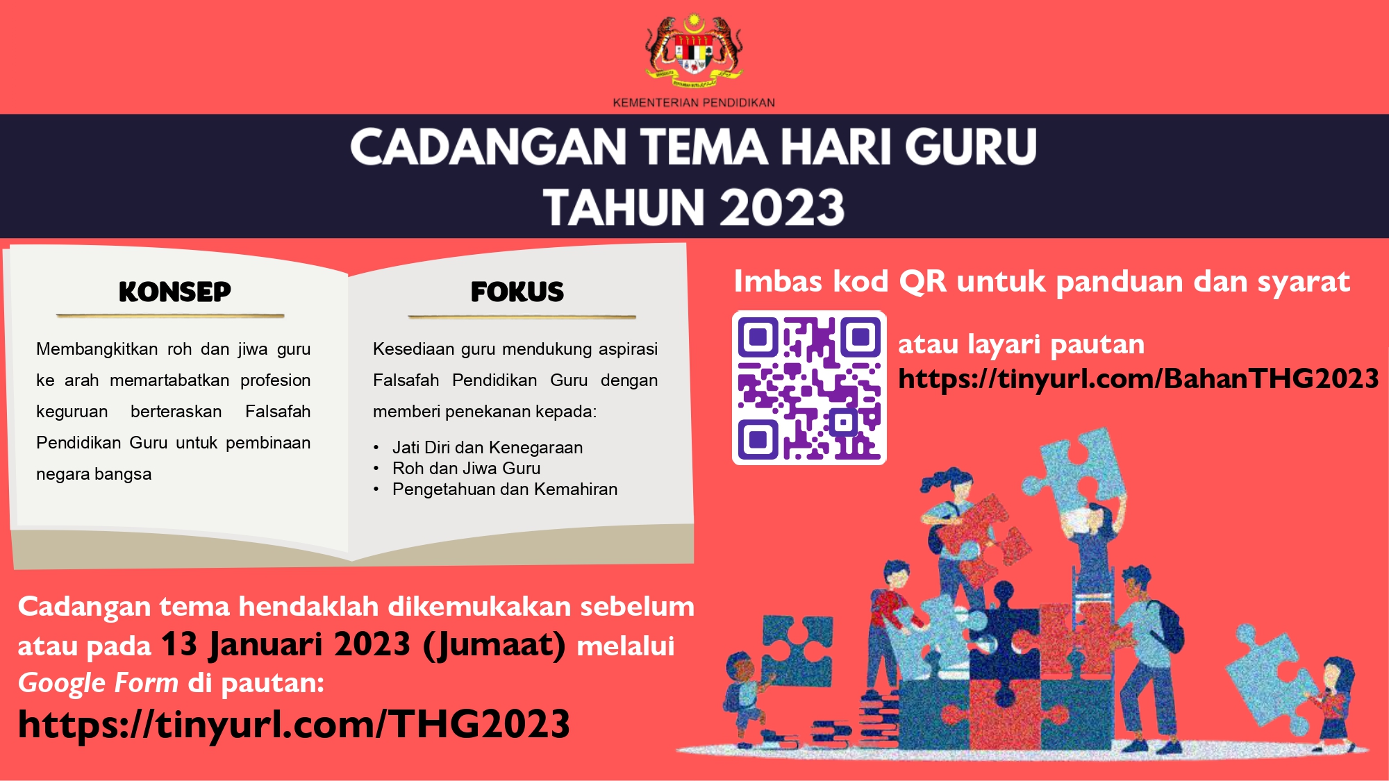 Poster Cadangan Tema Hari Guru Tahun 2023
