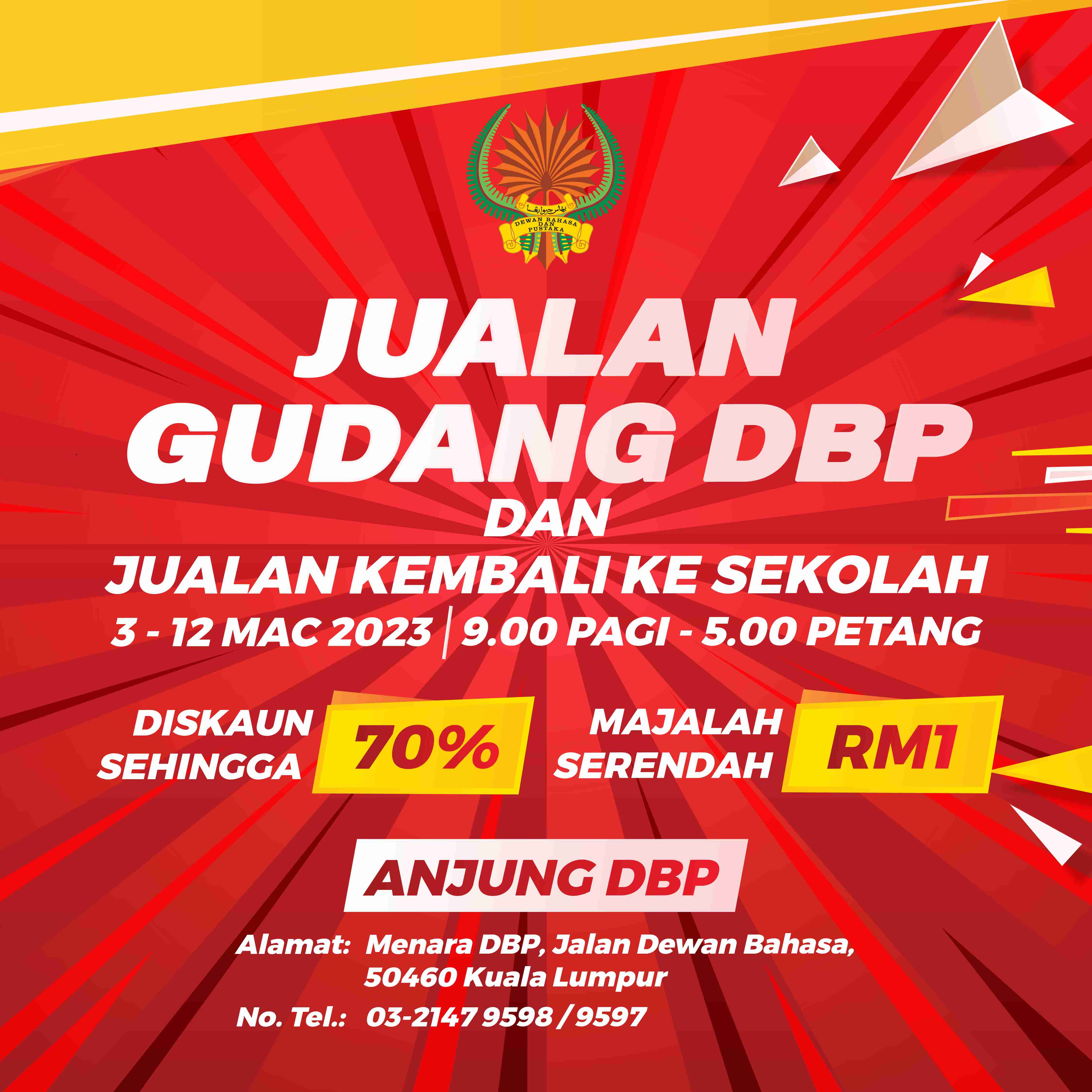 Poster Jualan Gudang Anjung DBP 2