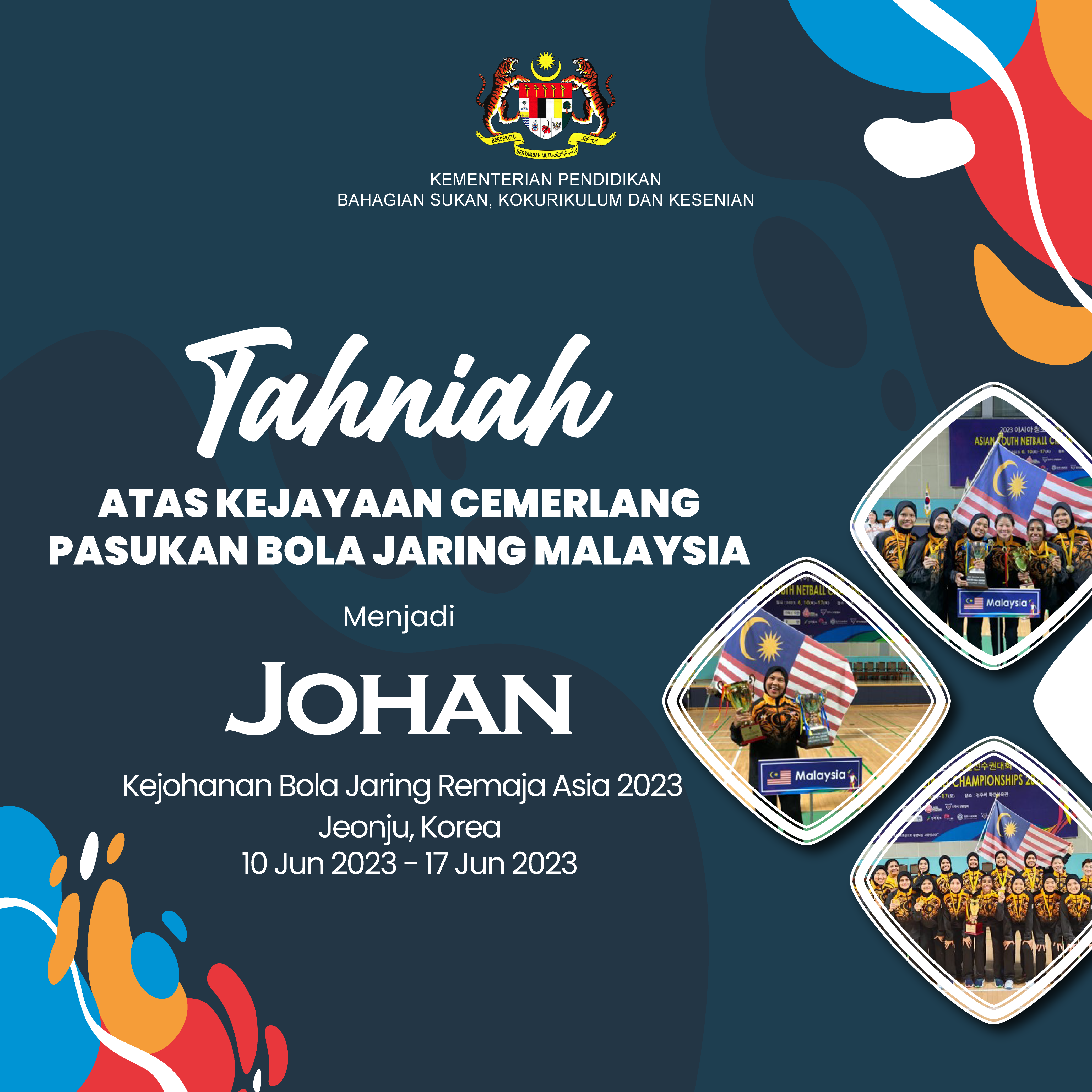 Poster Kejohanan Bola Jaring Remaja Asia 01
